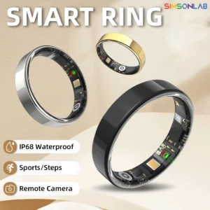 A09a63ac8883e4899b8872549c3770b33B.webp SIMSONLAB 2025 Smart Ring Bluetooth Call Heart Rate Blood Pressure Monitor 5ATM Waterproof Health Ring Men Women For Xiaomi Gift