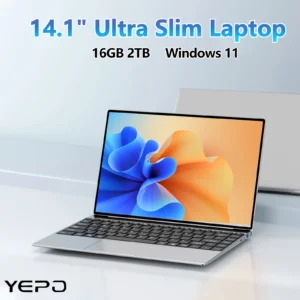 A80e7a3a478c644b2bed2dd1b87170059k.webp Ultra Slim Laptop 14.1" 16GB RAM 2TB SSD Intel N3700 Gaming PC 1920*1080 Display Office Study Computer PC Windows 11 Pro