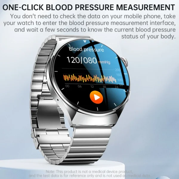 2025 New Men's Smart Watch with Heart Rate Alarm Blood Oxygen Blood Pressure Sleep Monitor Bluetooth Call Fitness Tracker Sports