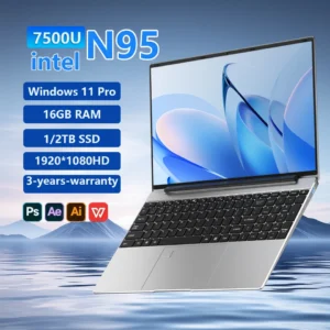 Aa41f40e259b94f78b0b1af6ae39126b5T.webp Original 15.6" Laptop N95 FHD IPS Display 120 Hz ultra-clear screen 7500mAh 32GB/2TB SSD Backlit Keyboard Fingerprint Unlock