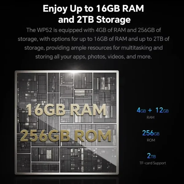 Oukitel WP52 Rugged Smartphone 5G 6.6" 16GB+256GB 6500mAh Battery Call Phone 48MP Android 14 NFC Telephon Portable