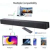 Rsionch Home Theater TV Speakers Wall-mount Speaker Wireless Soundbar FM Radio TV Optical Speaker for TVs Smartphone USB input