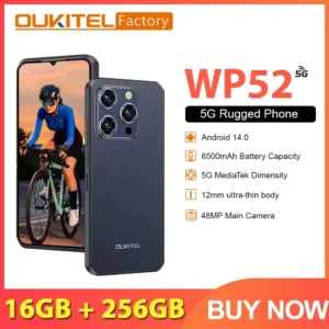 Adecc30c9a64e4c2f806eb8444766225ef.webp Oukitel WP52 Rugged Smartphone 5G 6.6" 16GB+256GB 6500mAh Battery Call Phone 48MP Android 14 NFC Telephon Portable