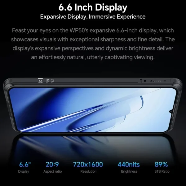 Oukitel WP52 Rugged Smartphone 5G 6.6" 16GB+256GB 6500mAh Battery Call Phone 48MP Android 14 NFC Telephon Portable