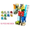 GUDI Assemble Robots Transformation Action Figure Car Model Deformation Number Letters Alphabet Math Educational Children Toys