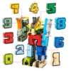 GUDI Assemble Robots Transformation Action Figure Car Model Deformation Number Letters Alphabet Math Educational Children Toys