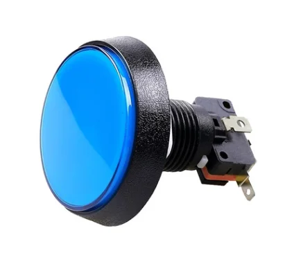 Arcade Button 5 Colors LED Light Lamp 60MM 45MM Big Round Arcade Video Game Player Push Button Switch