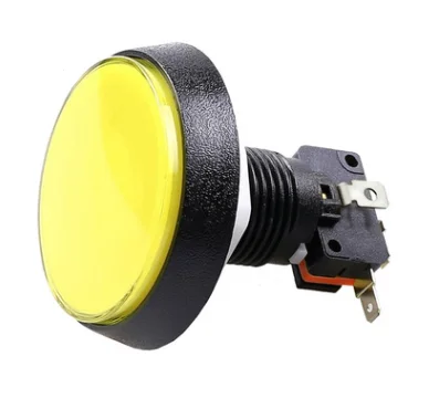 Arcade Button 5 Colors LED Light Lamp 60MM 45MM Big Round Arcade Video Game Player Push Button Switch