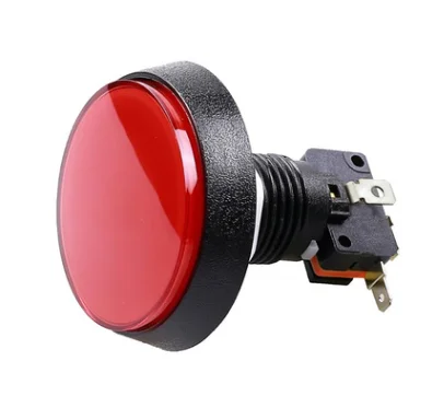 Arcade Button 5 Colors LED Light Lamp 60MM 45MM Big Round Arcade Video Game Player Push Button Switch