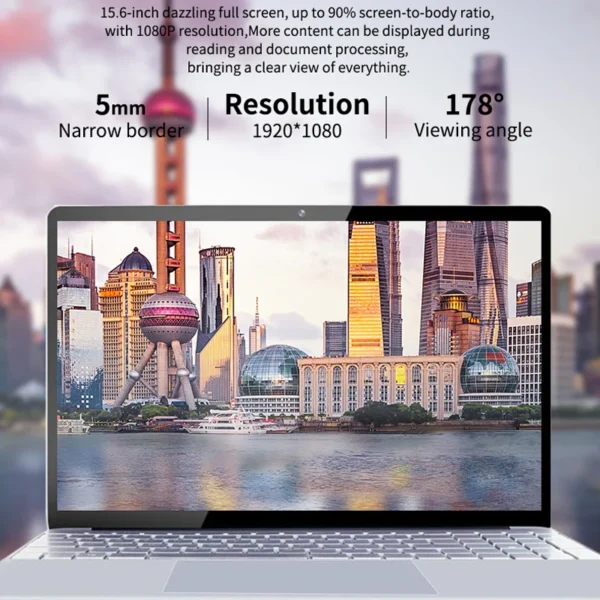 Russia Warehouse Shipping Intel N5095 15.6 Inch Laptop DDR4 16GB RAM 128G 256G 512G SSD 1TB 2TB WIN 10 Pro 5G Wifi Bluetooth 4.0