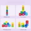 Kid Brain Response Battle Fold Cup Hand Speed Competition Fold Cup Child Stack Game Early Education Puzzle Train Board Games Toy