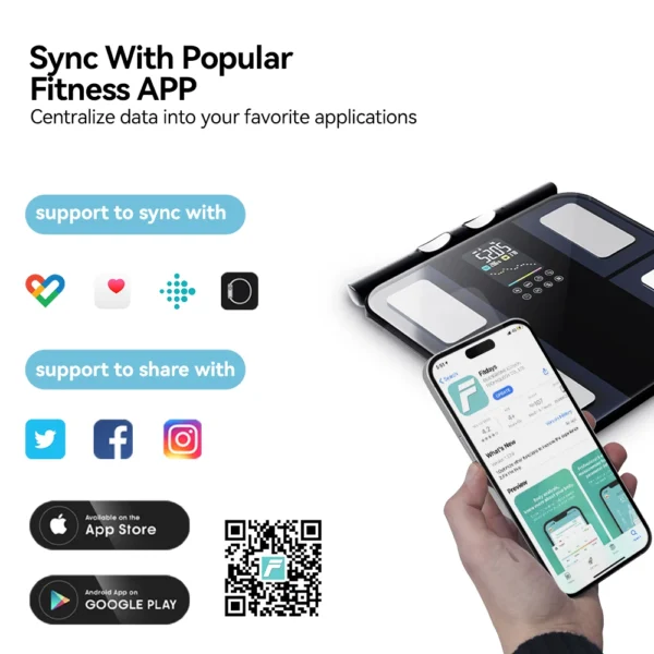 Smart Body Scales 2025 New Smart Body Composition Scale Smart Bioimpedance Scale Digital Scale Body Fat Weight Scale