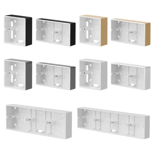 S00a8b922f09d44959a2dd41f9cf7e723t.webp PVC Switch And Socket Apply On-Wall Mount 86 Type External Mounting Box Wall Surface Junction Box Switch Socket Box