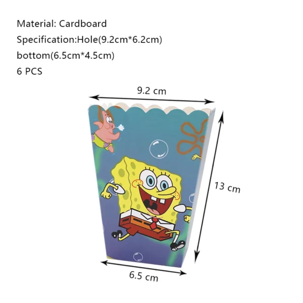 SpongeBob Birthday Party Decoration Aluminum Foil Balloon For Kid Event Supplies Disposable Tableware Banner Backdrop Gift
