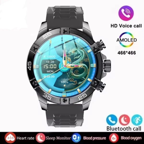 New Men Smart Watch Business AI Voice Assistant Durable Health Monitoring Waterproof Bluetooth Call For Android IOS Smartwatches