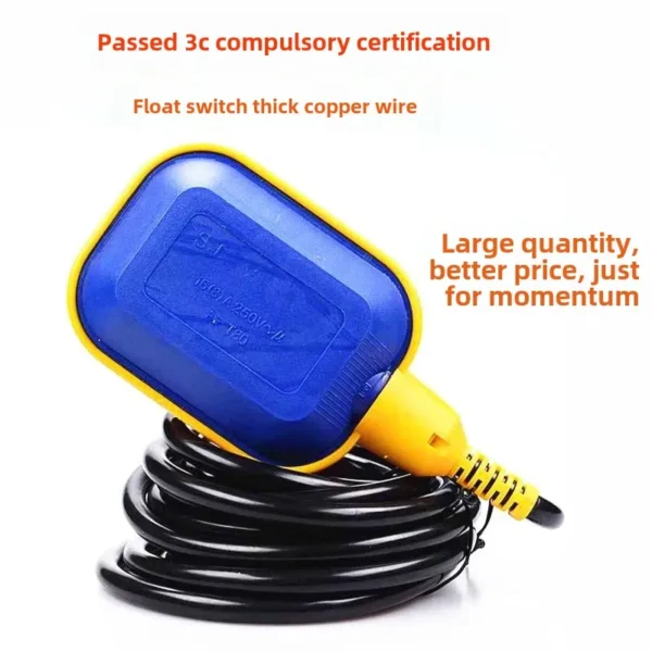 S03b26237d5df4091aed4348722b26a741.webp Float Ball Switch Cable Type Water Level Switch Floating Ball Liquid Level Controller Pump Floating Ball Switch Home Decor (Hard