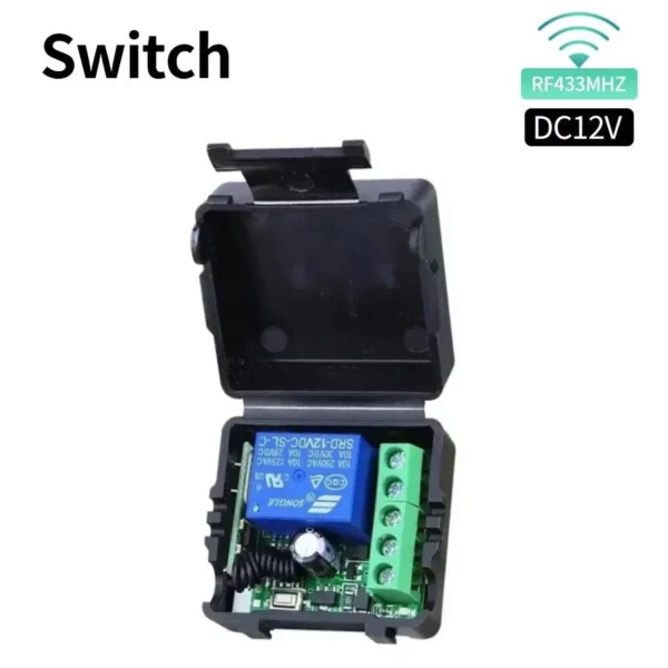 RF433Mhz Remote Control Wireless Light Switch DC 12V 1CH 10A Relay Receiver Transmitter for Door Electromagnetic Lock DIY Module