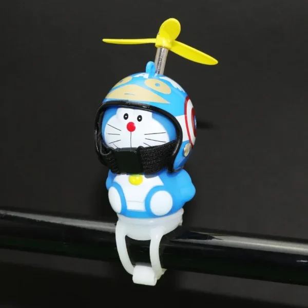 Doraemon Bicycle Front Light Ornaments Strap Vibrating Light Waterproof Headlight Rear Lamp Anime Helmet Motorcycle Decorations