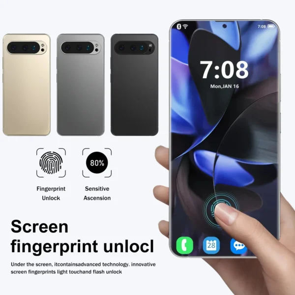 Smartphone Global Version 7 Pixel 9 Pro XL.3inch 22G+2TB   Snapdragon8 gen4 10core Android15 72+108MP 4G/5G Cellphone   Mobile P