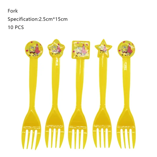 SpongeBob Birthday Party Decoration Aluminum Foil Balloon For Kid Event Supplies Disposable Tableware Banner Backdrop Gift