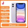 Original unlocked iPhone 11 64GB/128GB/256GB 3110mAh A13 6.1 inch LCD screen IOS LTE 4G iphone11 cellphone