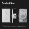 TNCE Tuya US Switch wifi zigbee, 1/2/3/4 gang, No-Neutral/Wire LED light control Wall Button, smart voice with Alexa Google Home