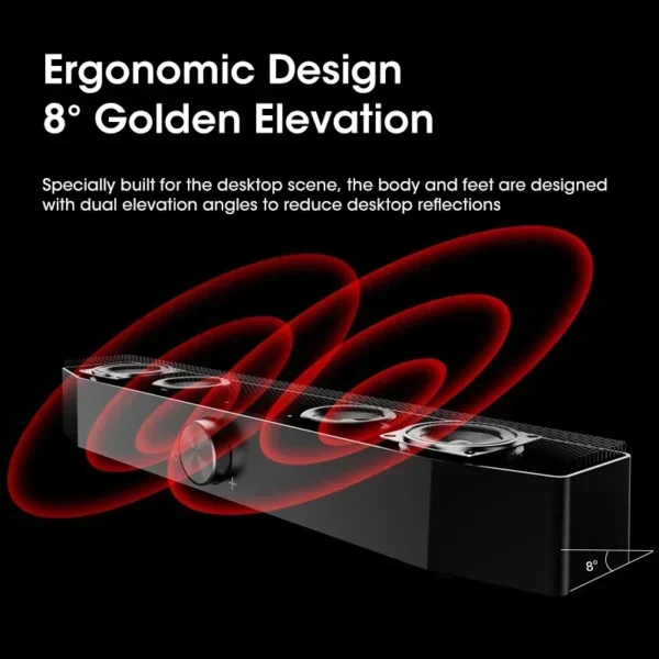 Wireless Bluetooth Soundbar 4D Surround RGB Lights, Deep Bass Subwoofer for Home Theater PC Gaming Laptop,Multiroom Speaker 120W