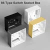 S097aa2f9845b4d8da203502ac0cdfbbeu.webp PVC Switch And Socket Apply On-Wall Mount 86 Type External Mounting Box Wall Surface Junction Box Switch Socket Box