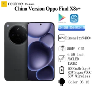 China Version Oppo Find X8s Plus 6000mAh 80W SuperVOOC 50W Wireless  Dimensity 9400+ 6.59" AMOLED 120HZ 50MP Rear Camera