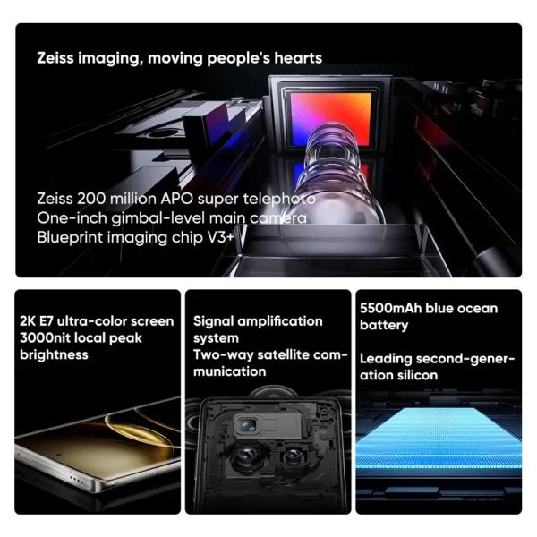 Vivo X100 Ultra 5G SmartPhone 6.78" 120Hz Snapdragon 8 Gen 3 Octa core 5500mAh Battery 80W Charger 50MP Rear Cameras 30W Wireles