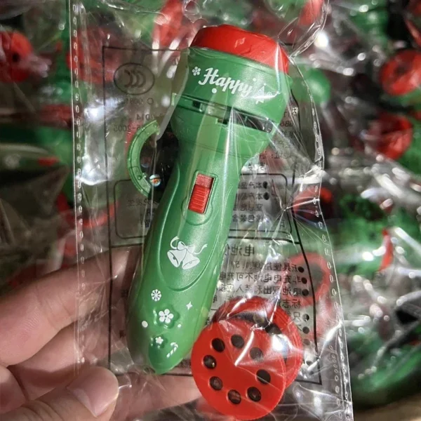 3-10 Cards Christmas Cartoon Projection Flashlight  Creative Children Flashlight Toy Projector Baby Toys Bedtime Story Book Toy