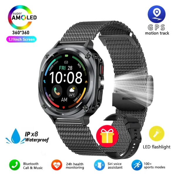 New Watch 7 Ultra Smart Watch Heart Rate Blood Oxygen Monitoring GPS bloodVoice Call IPX8 Built In Mini Games Smartwatch 2025