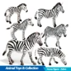 Zebra figure Baby zebra miniature Plastic Model Toy Horses Action Figure Jungle Animal Figurines Children Toys Games Kids Gifts
