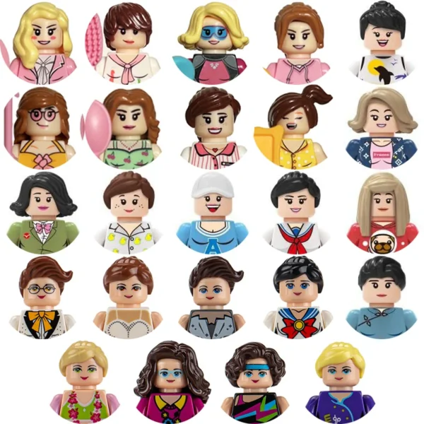 City Characters Building Blocks Mini Dolls Statues Police Firefighter Doctor Engineer Building Blocks Holiday gifts for kids