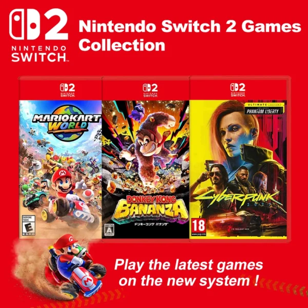 Nintendo Switch 2 Games Juegos de Nintendo Swicht 2 New Games Collection Mario Kart World Donkey Kong Bananza Cyberpunk 2077