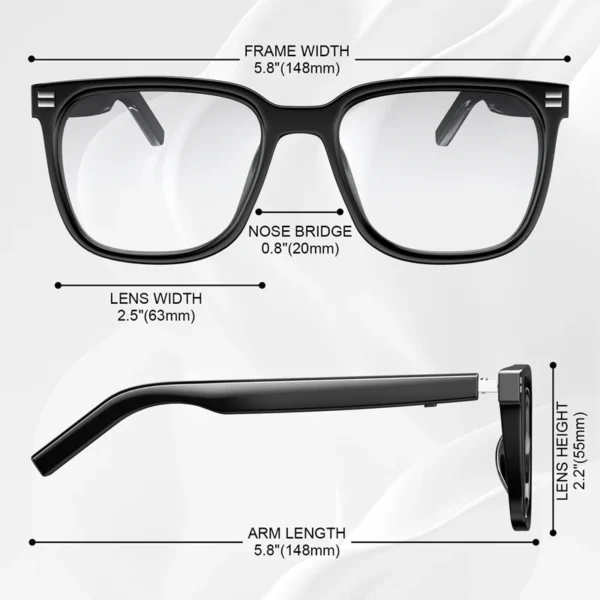 S19cd4a4db507451fad359d2a3816cc29I.webp XIAOMI Anti Blue Light Smart Glasses UV Protection Photochromic Sunglasses Hands-Free Calls Audio Voice Assistant for Men Women