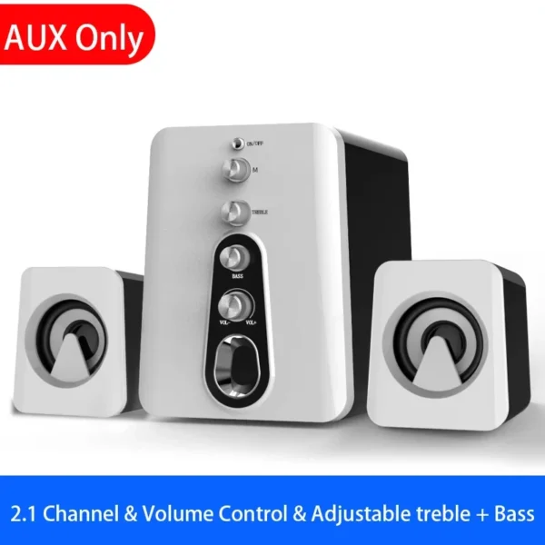 S1a002306abe14c80b315feb776efadebI.webp Home Theater System Bluetooth 5.0 AUX Adjustable Treble Bass Volume Desktop Home Speaker