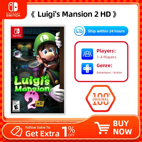 S1ad6b7de18a74cc08663296ae0377fdaf.webp Luigi's Mansion 2 HD - Nintendo Switch Game Deals 100% Official Original Physical Game Card for Switch OLED Lite
