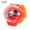Children RC Car Mini Watch Toys With LED Lights 2.4GHz RC Car Toy Watch Rabbit Crab Racing Toys RC Car Girls Boys Birthday Gift