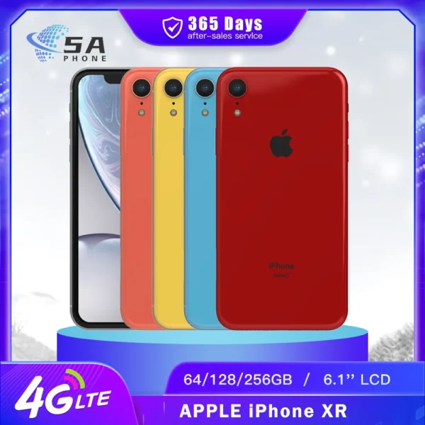 Original Unlocked Apple iPhone XR 4G Mobile Face ID 3GB RAM 64GB/128GB/256GB ROM NFC 6.1" IPS LCD 12MP+7MP Hexa-Core SmartPhone