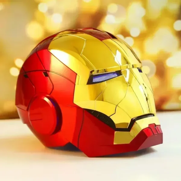 New Marvel Electric Iron Man 1:1 Mk50 Mk5 Helmet Voice Control Eyes With Light Model Toys Adult Technology Wearable Xmas Gift