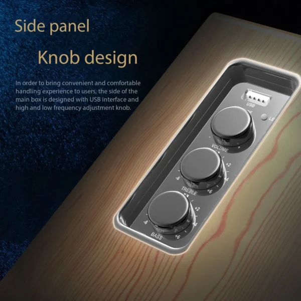 BESTISAN SR01 Wooden Bluetooth Speaker Home Theater Sound System Desktop Computer Speaker Support fiber optic input caixa de som