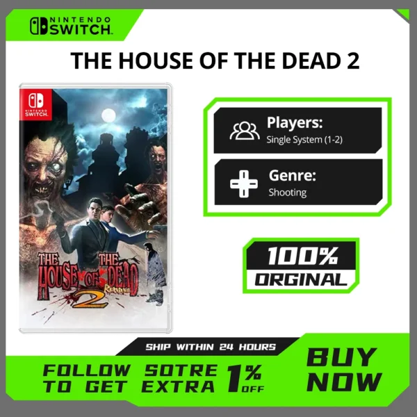 THE HOUSE OF THE DEAD 2 - Nintendo Switch Games Original Physical Game Card Shooting Genre Game for Nintendo Switch Game Console