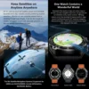 2025 New T-Rex Tactical Smartwatch Built-in GPS Offline Map 4GB Memory 5ATM IP69K Swimming Waterproof Men Militray Smart Bracele
