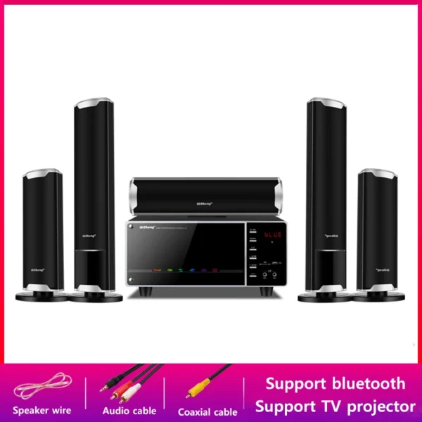 1000W High-power Home TV Living Room KTV Bluetooth Speaker Surround Sound Subwoofer Speaker 5.1 Home Theater System Audio Set