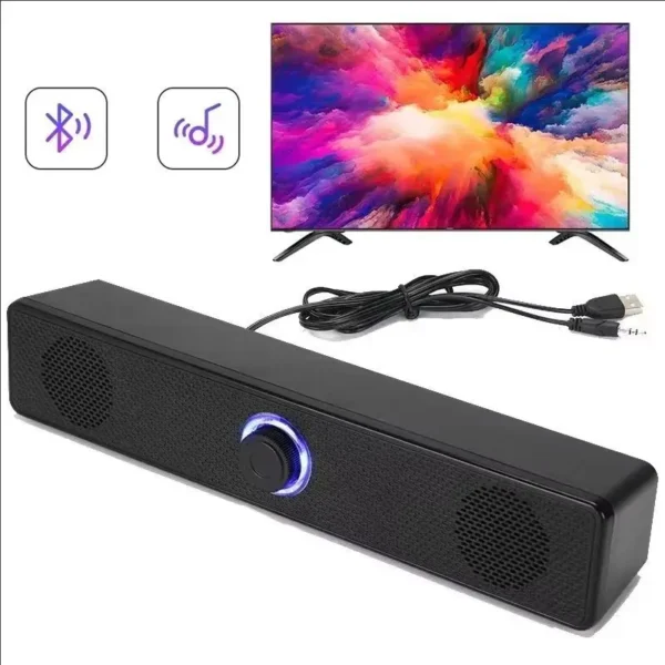 PC Soundbar Wired and  Bluetooth Speaker USB Powered Soundbar for TV Pc Laptop Gaming Home Theater Surround Audio System