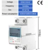 S246b71400c944eb5a352ef382cceaa6c2.webp GTRIC Electric Energy Meter 2P Single Phase LCD Digital Display DIN Rail Mounting 2-wire Electric Meter Wattmeter AC 230V 50Hz