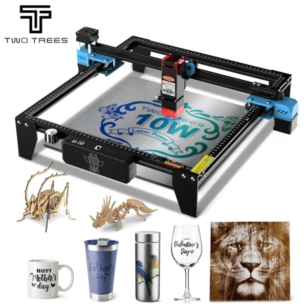 Two Trees TTS-10 PRO CNC Laser Engraver With Wifi Offline Control 10W Laser Engraving Machine for Glass Metal Leather Carving