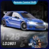 LD2801 Mini Drfit RC Car 1:28 Race Car 2.4G Remote Control Four Wheel Drive High Speed Motor Vehicle Model Cars Toys For Gifts