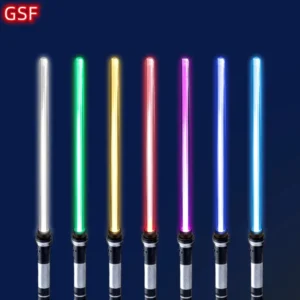 S2a87e332c71c46edb7509aa9974fe3487.webp Lightsaber 2 In 1 RGB Adjustable Light Saber Toys Children Double Switch Sword Toys For Boys Luminous Gifts light saber